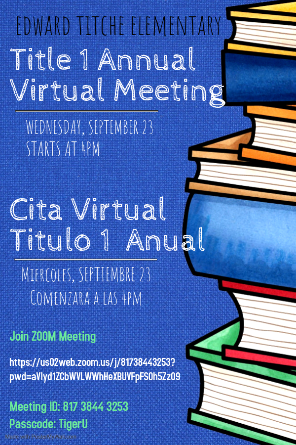 Title I Annual Virtual Meetng